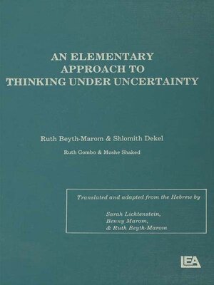 cover image of An Elementary Approach to Thinking Under Uncertainty